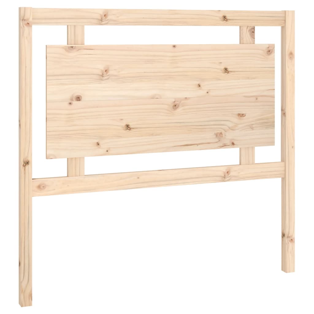 Solid Pine Wood Bed Headboard 105.5x4x100 cm - Natural Finish