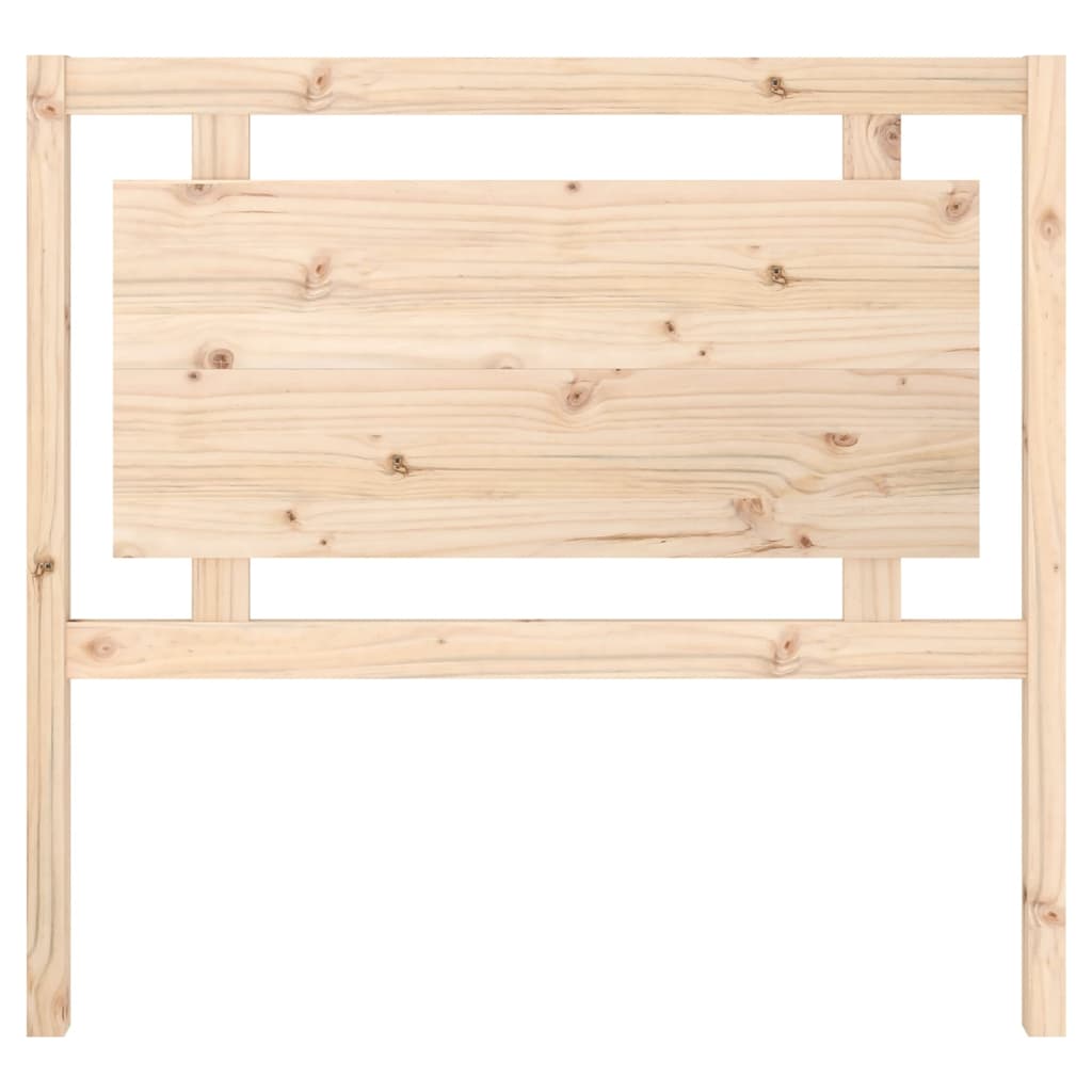 Solid Pine Wood Bed Headboard 105.5x4x100 cm - Natural Finish