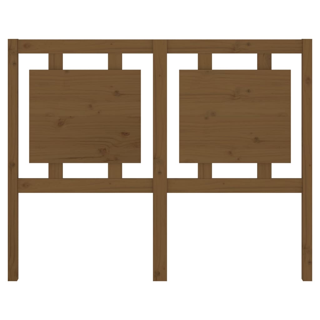 Solid Pine Wood Honey Brown Headboard 125.5x4x100 cm