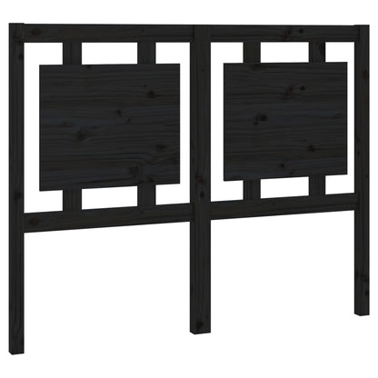 Solid Pine Wood Black Headboard 125.5x4x100 cm - Stylish & Durable