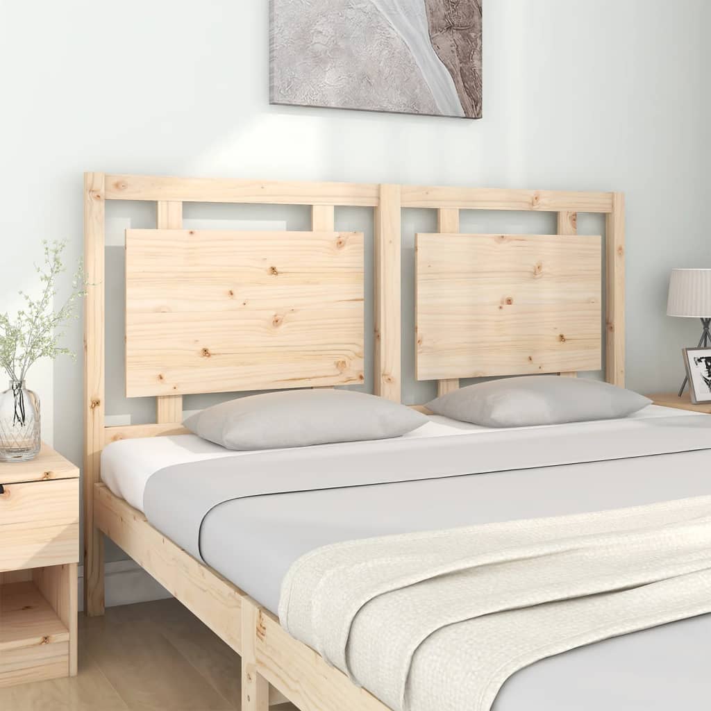 Solid Pine Wood Headboard - 155.5x4x100 cm for Stylish Beds