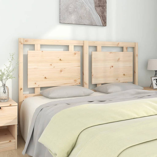 Solid Pine Wood Headboard - 155.5x4x100 cm for Stylish Beds