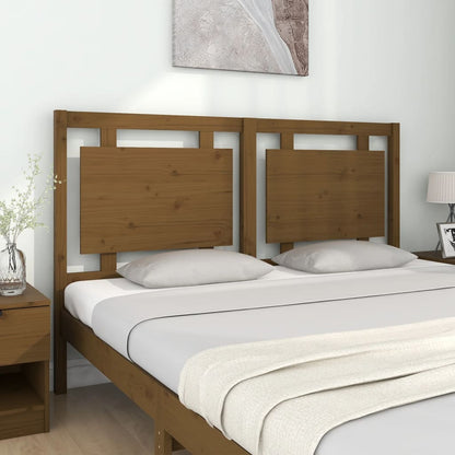 Solid Pine Wood Honey Brown Bed Headboard 155.5x4x100 cm