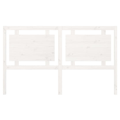 White Solid Pine Wood Bed Headboard 165.5x4x100 cm