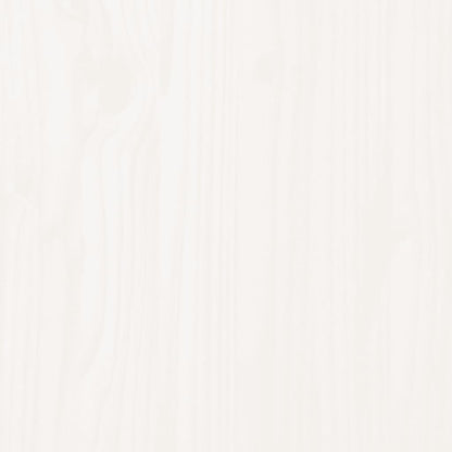 Solid Pine Wood White Headboard - 205.5x4x100 cm