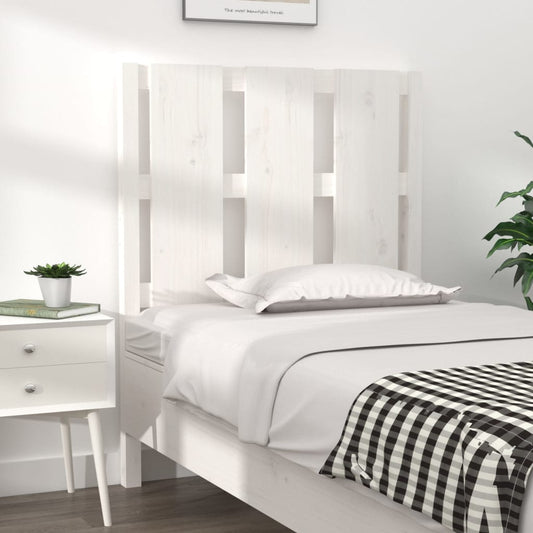 Solid Pine White Headboard 80.5x4x100 cm - Stylish Bedroom Upgrade