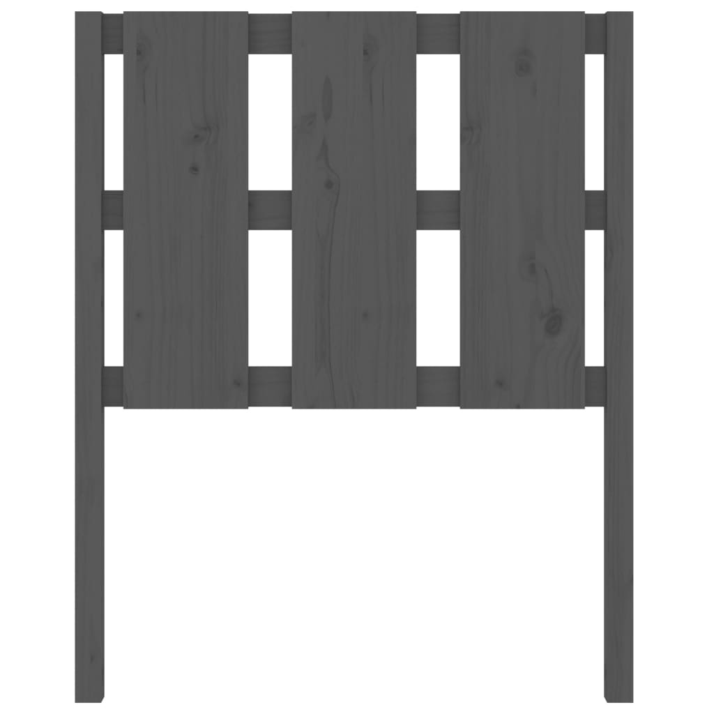 Solid Pine Wood Grey Headboard 80.5x4x100 cm - Stylish & Durable