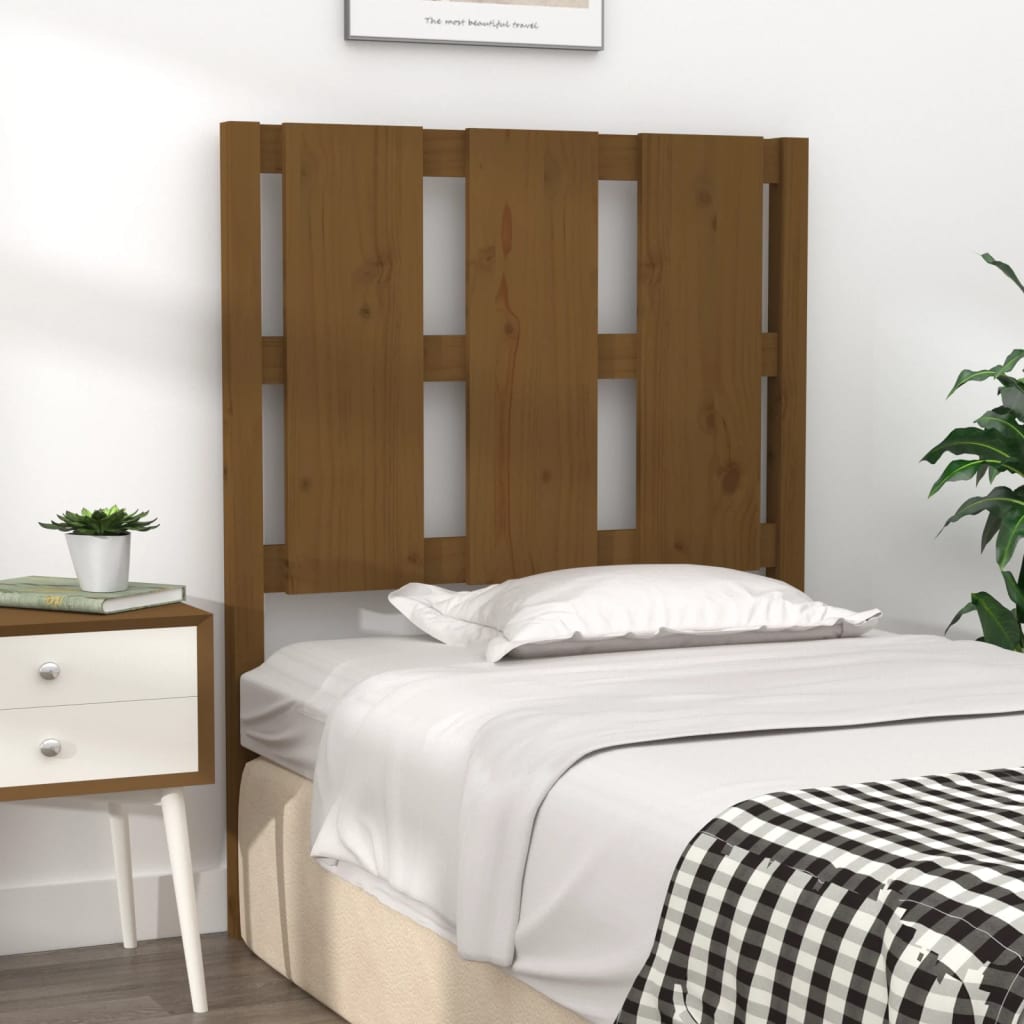 Solid Pine Headboard, Honey Brown - 80.5x4x100 cm