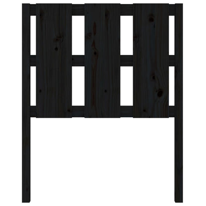 Black Solid Pine Wood Bed Headboard - 80.5x4x100 cm