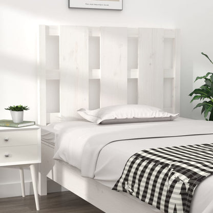 Solid Pine Wood Headboard, White 95.5x4x100 cm, Elegant Design