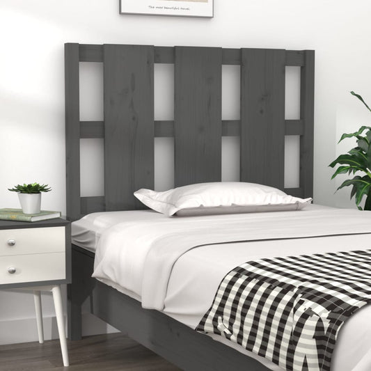 Solid Pine Grey Bed Headboard 95.5x4x100 cm - Stylish & Durable