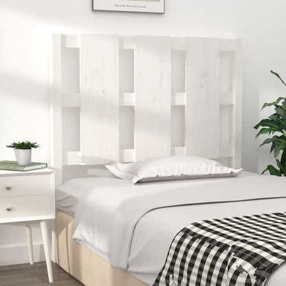Solid Pine Wood Headboard - White 105.5x4x100 cm | Elegant Design