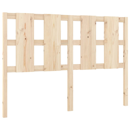 Solid Pine Wood Bed Headboard 125.5x4x100 cm - Natural Finish