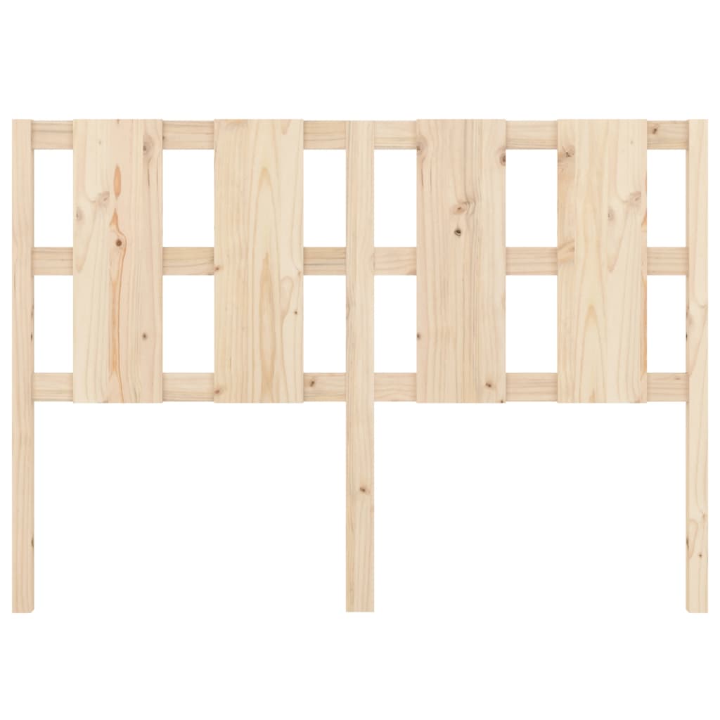 Solid Pine Wood Bed Headboard 125.5x4x100 cm - Natural Finish