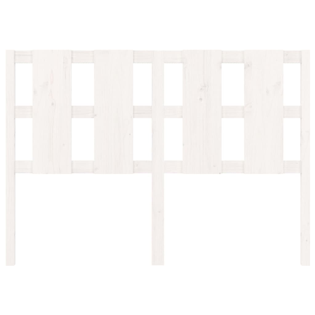 Solid Pine White Bed Headboard - 125.5x4x100 cm