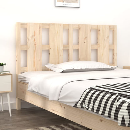 Solid Pine Wood Bed Headboard, 145.5x4x100 cm - Natural Finish