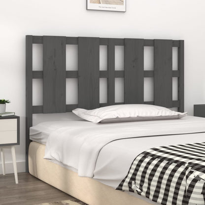 Solid Pine Grey Headboard 145.5x4x100 cm – Elegant Bedroom Upgrade