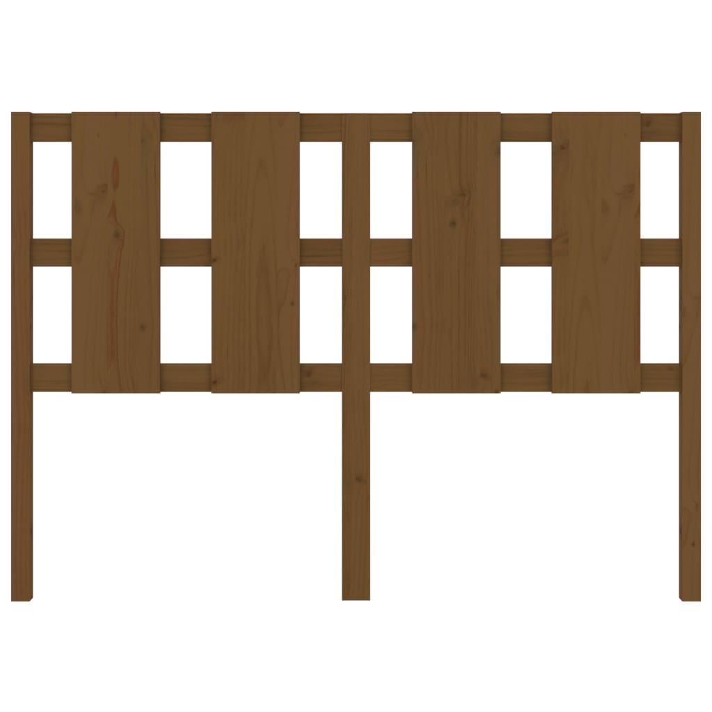 Solid Wood Pine Bed Headboard - Honey Brown 145.5x4x100 cm