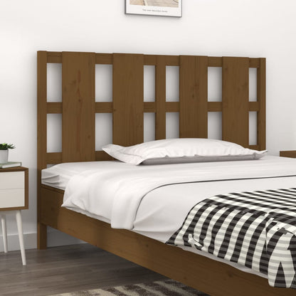 Solid Wood Pine Bed Headboard - Honey Brown 145.5x4x100 cm