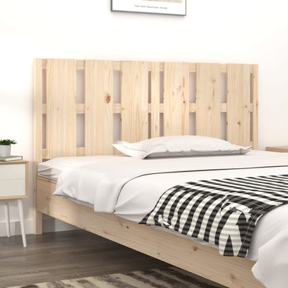 Solid Pine Wood Bed Headboard 155.5x4x100 cm - Natural Finish