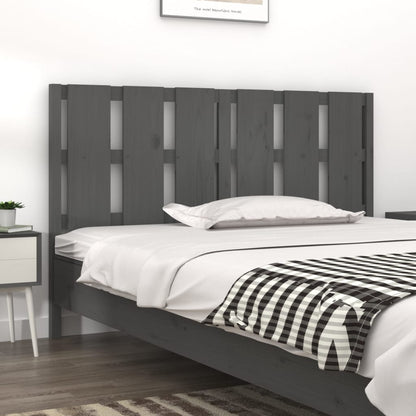 Solid Pine Grey Bed Headboard, 155.5x4x100 cm - Stylish & Durable