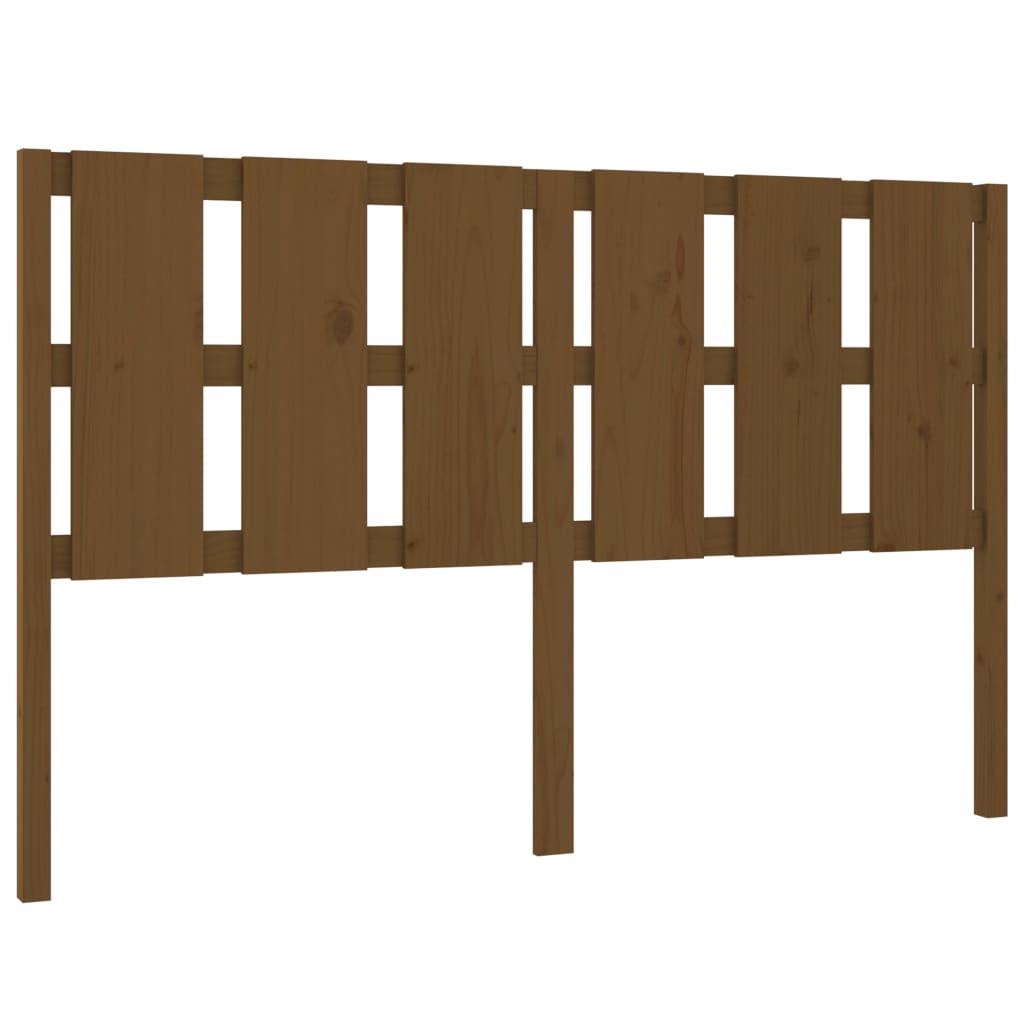Solid Pine Wood Bed Headboard, Honey Brown, 155.5x4x100 cm