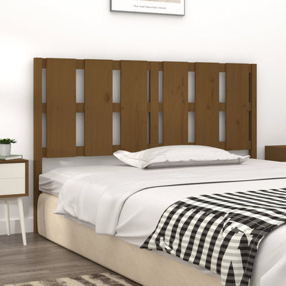 Solid Pine Wood Bed Headboard, Honey Brown, 155.5x4x100 cm