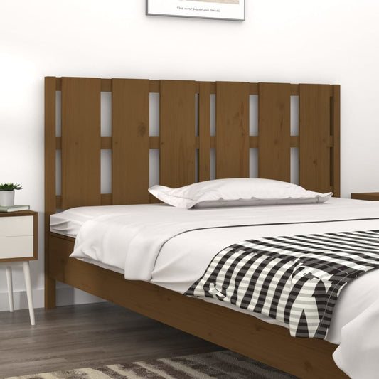 Solid Pine Wood Bed Headboard, Honey Brown, 155.5x4x100 cm