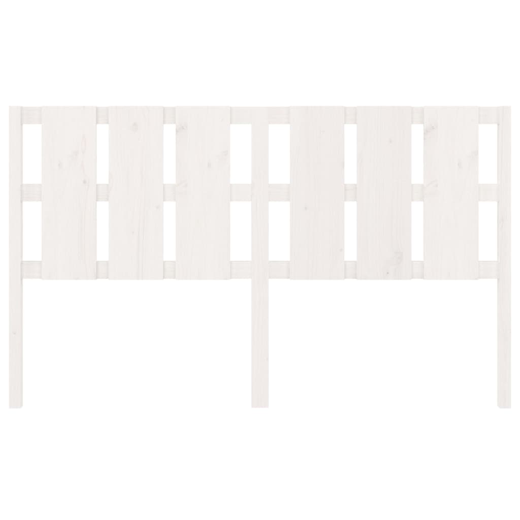 White Solid Pine Wood Bed Headboard 165.5x4x100 cm