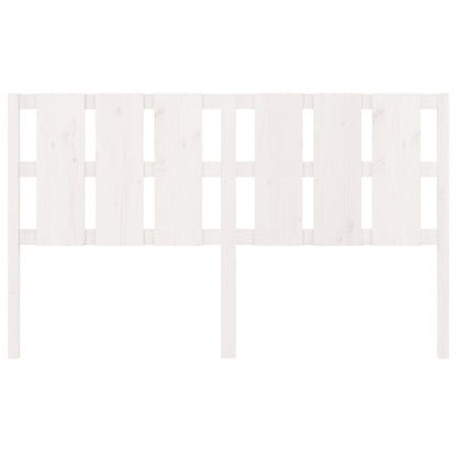 White Solid Pine Wood Bed Headboard 165.5x4x100 cm