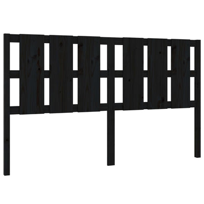 Solid Pine Bed Headboard Black 165.5x4x100 cm - Stylish & Durable