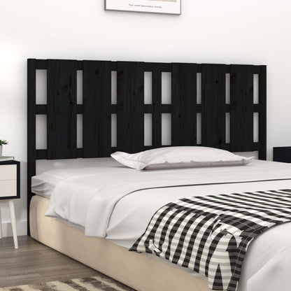 Solid Pine Bed Headboard Black 165.5x4x100 cm - Stylish & Durable