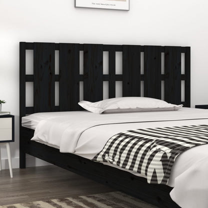 Solid Pine Bed Headboard Black 165.5x4x100 cm - Stylish & Durable