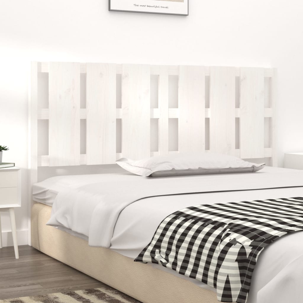 Solid Pine White Headboard - 185.5x4x100 cm | Elegant Bedroom Decor