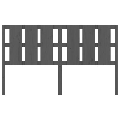 Solid Pine Wood Grey Bed Headboard - 185.5x4x100 cm