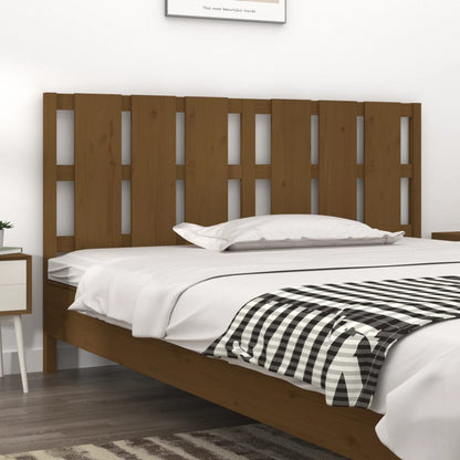 Solid Pine Wood Bed Headboard, Honey Brown, 185.5x4x100 cm