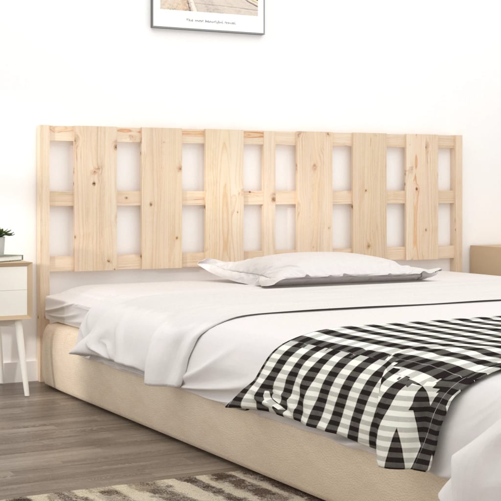Solid Pine Wood Headboard 205.5x4x100 cm - Stylish Bed Decor