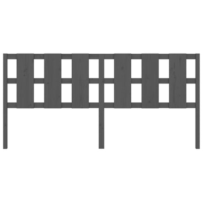 Solid Pine Wood Grey Headboard 205.5x4x100 cm - Elegant & Durable