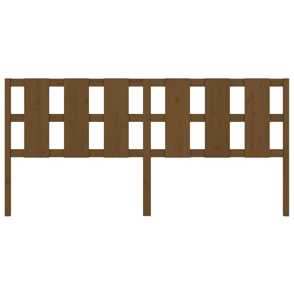 Solid Pine Wood Bed Headboard, Honey Brown, 205.5x4x100 cm