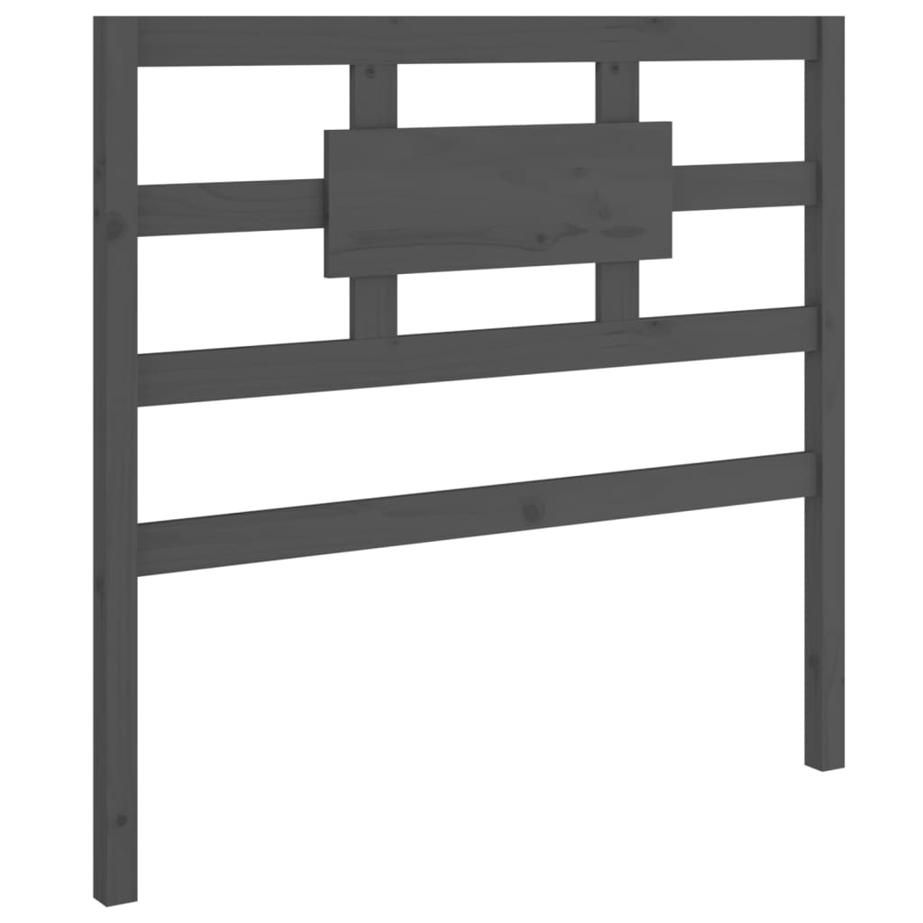 Solid Pine Bed Headboard, Grey 80.5x4x100 cm - Elegant Design