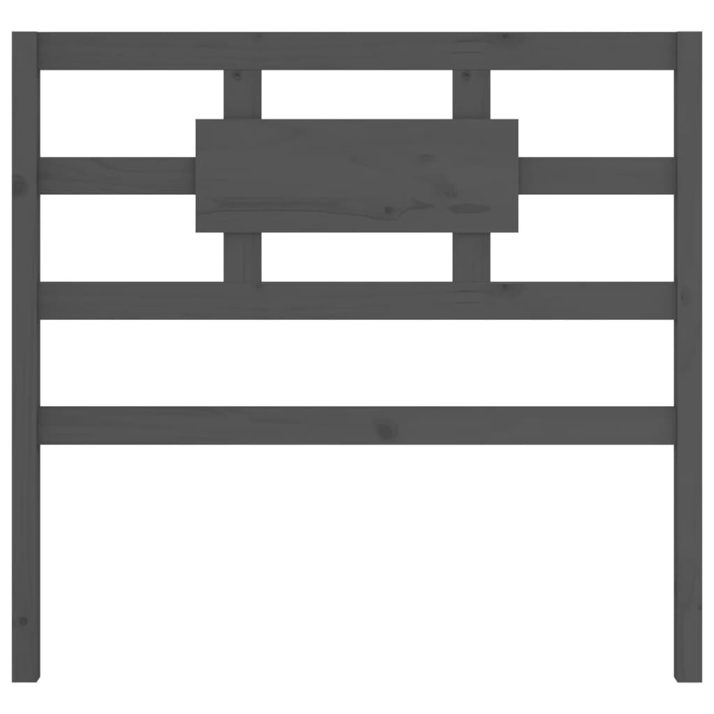 Solid Pine Bed Headboard, Grey 80.5x4x100 cm - Elegant Design