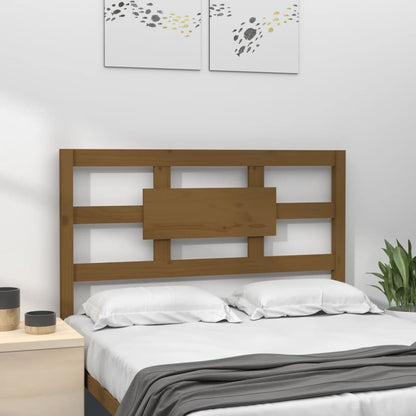 Solid Wood Pine Headboard, Honey Brown, 80.5x4x100 cm