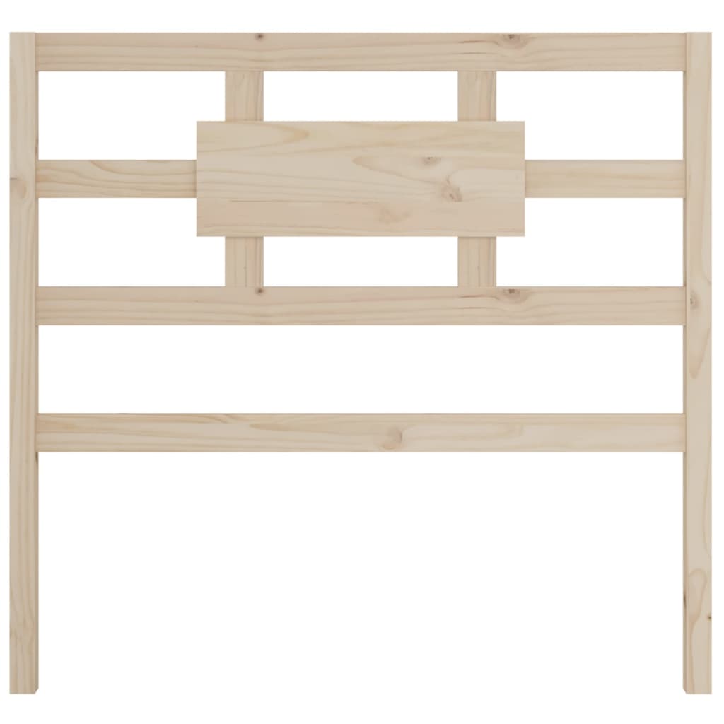 Solid Pine Wood Headboard, 95.5x4x100 cm - Natural Finish