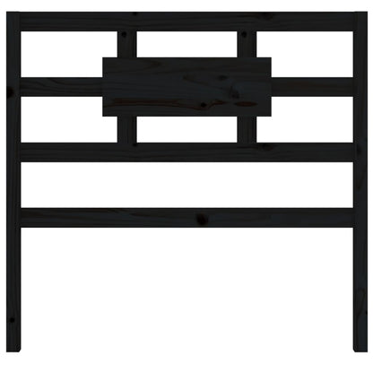 Solid Pine Wood Bed Headboard, Black 95.5x4x100 cm