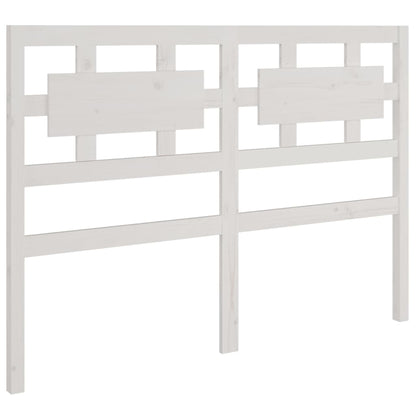 Elegant White Solid Pine Wood Bed Headboard, 125.5x4x100 cm