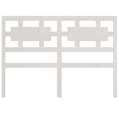 Elegant White Solid Pine Wood Bed Headboard, 125.5x4x100 cm