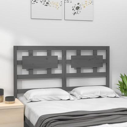 Solid Wood Grey Headboard 145.5x4x100 cm - Stylish & Durable