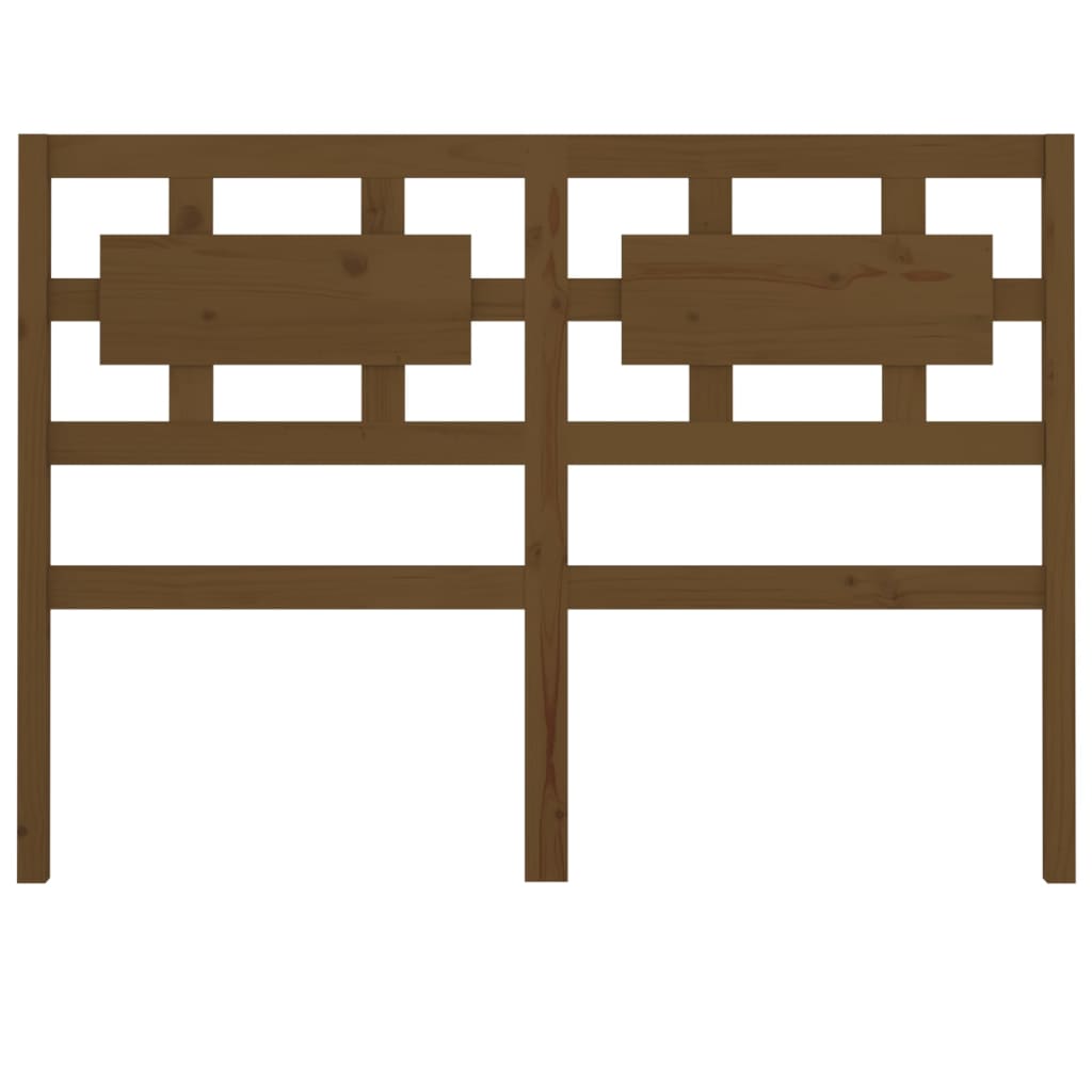 Solid Pine Wood Honey Brown Bed Headboard - 145.5x4x100 cm