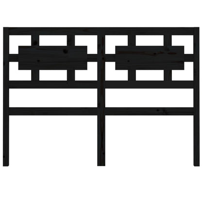 Solid Pine Wood Bed Headboard, Black, 185.5x4x100 cm