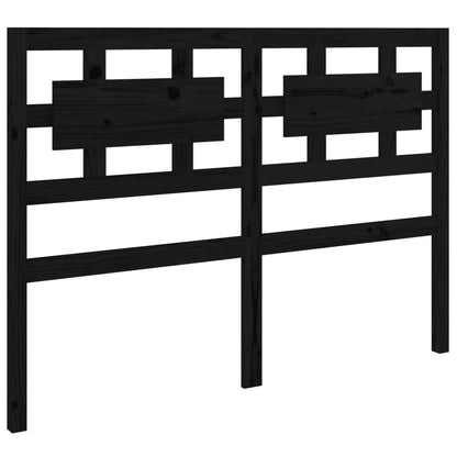 Solid Wood Pine Bed Headboard 205.5x4x100 cm - Black Finish